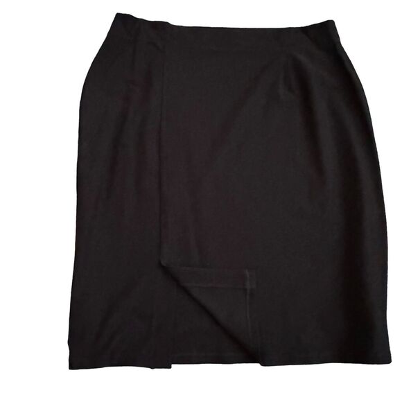 Eileen Fisher Black Skirt Size Large Viscose Nylon‎ Blend Lagenlook Minimalistic - Picture 6 of 8